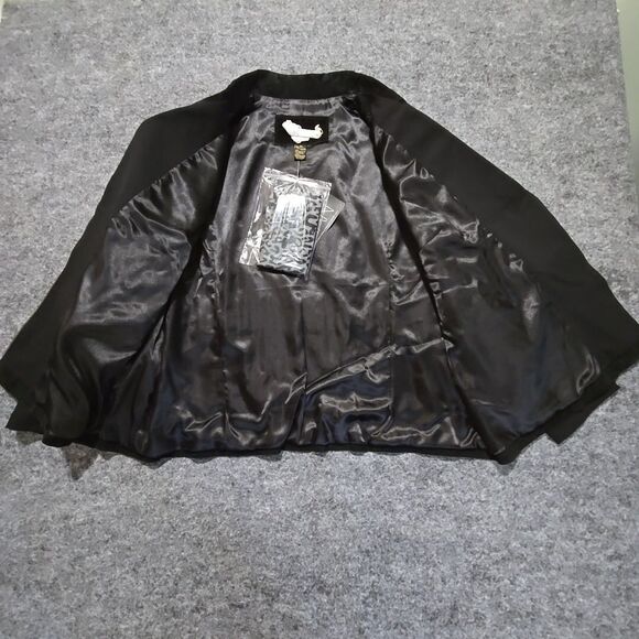 IMAN Suede Leather Moto Jacket 2X Cinch Gold Glam Y2K Bomber Grunge Baddie Biker - Picture 9 of 13